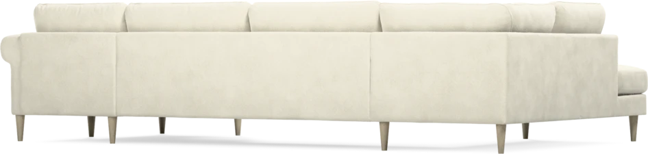 Bridge - 3-sits soffa med divan vänster och schäslong höger - Vit