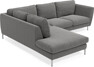 Madison - 2-sits soffa med divan vänster - Grå
