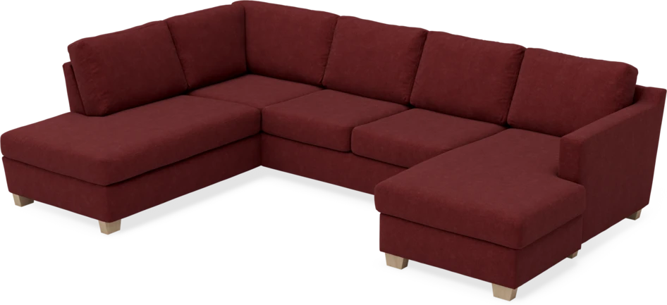 Friday - 3-sits soffa med divan vänster och schäslong höger - Rosa