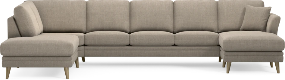 Eden - 3-sits soffa med divan vänster och schäslong höger - Beige