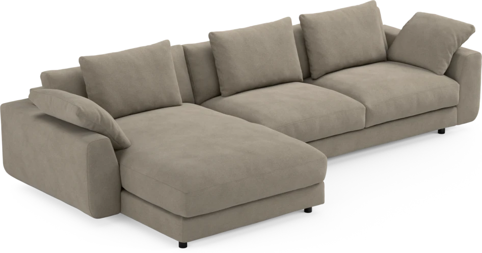 Amie - 3-sits med schäslong vänster - Beige