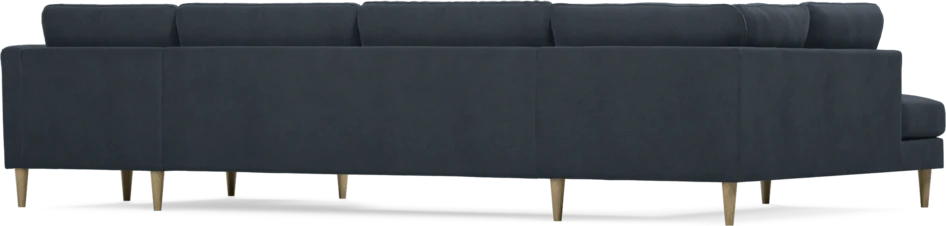 Bridge - 3-sits soffa med divan vänster och schäslong höger - Blå