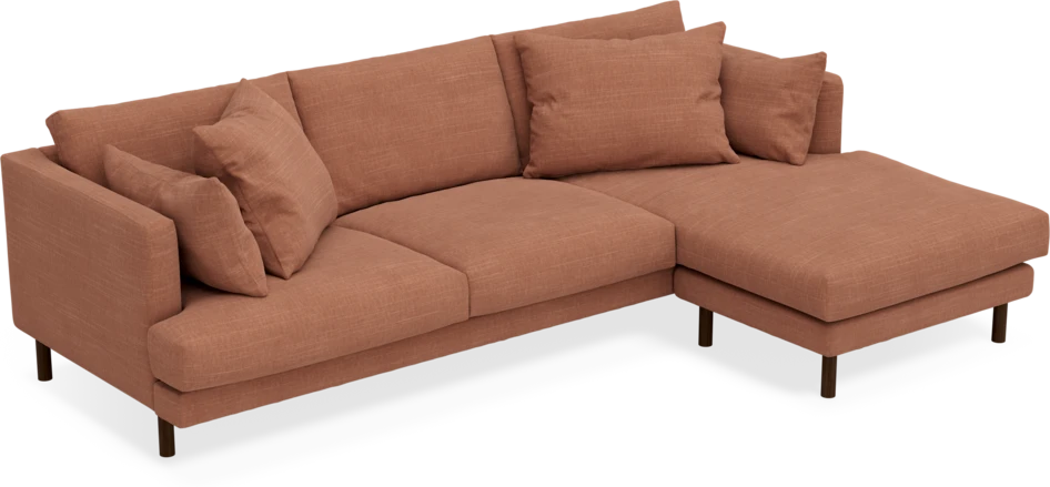 Harper - 4-sits med schäslong höger  - Orange