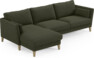 Winston - 3-sits soffa med schäslong, vändbar - Grön