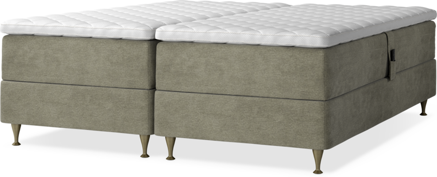 Delux Dream - Ställbar säng, dubbelsäng med bäddmadrass - Beige