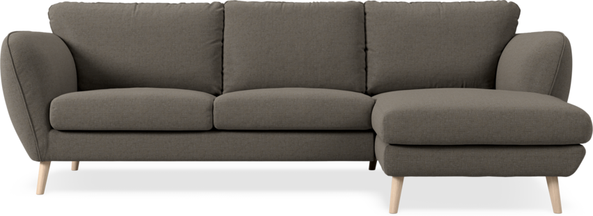 Madison Lux - 2-sits soffa med schäslong höger - Brun