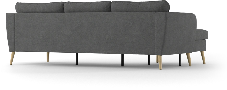 County - 3-sits soffa med flyttbar schäslong - Grå