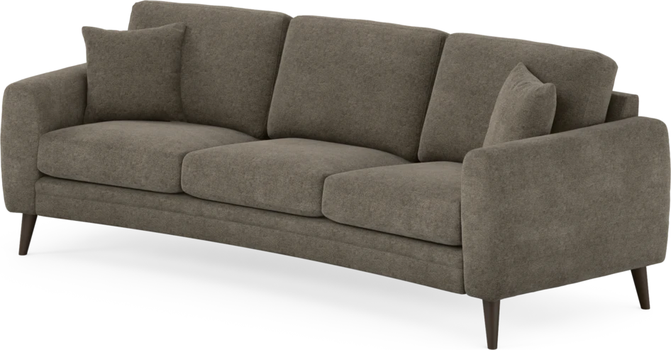Eden - 3-sits soffa svängd - Brun