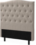 Delux Välvd - Sänggavel, 90-210 cm - Beige