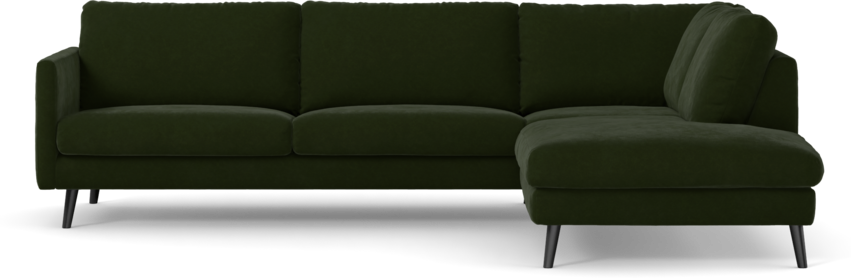 Madison Lux - 3-sits soffa med divan höger - Grön