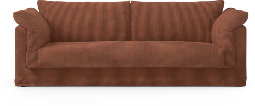 Cherrie - 3-sits soffa, hel dyna och kappa - Orange