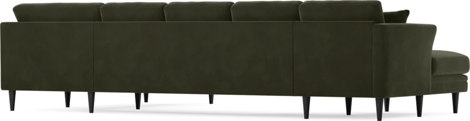 Eden - 3-sits soffa med schäslong vänster och divan höger - Grön