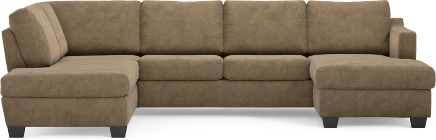 Friday - 3-sits soffa med divan vänster och schäslong höger - Brun