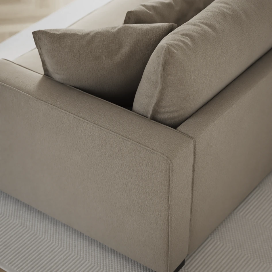 Rossi - 2-sits med armstöd vänster - Grå