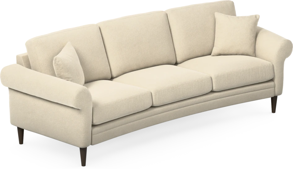 Eden - 3-sits soffa svängd - Beige