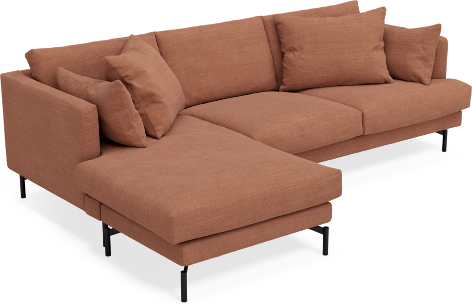 Harper - 4-sits med schäslong vänster - Orange