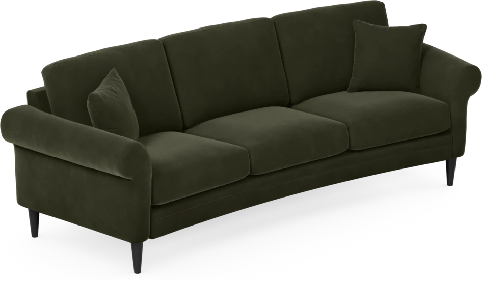 Eden - 3-sits soffa svängd - Grön