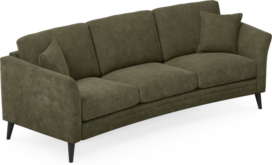 Eden - 3-sits soffa svängd - Grön