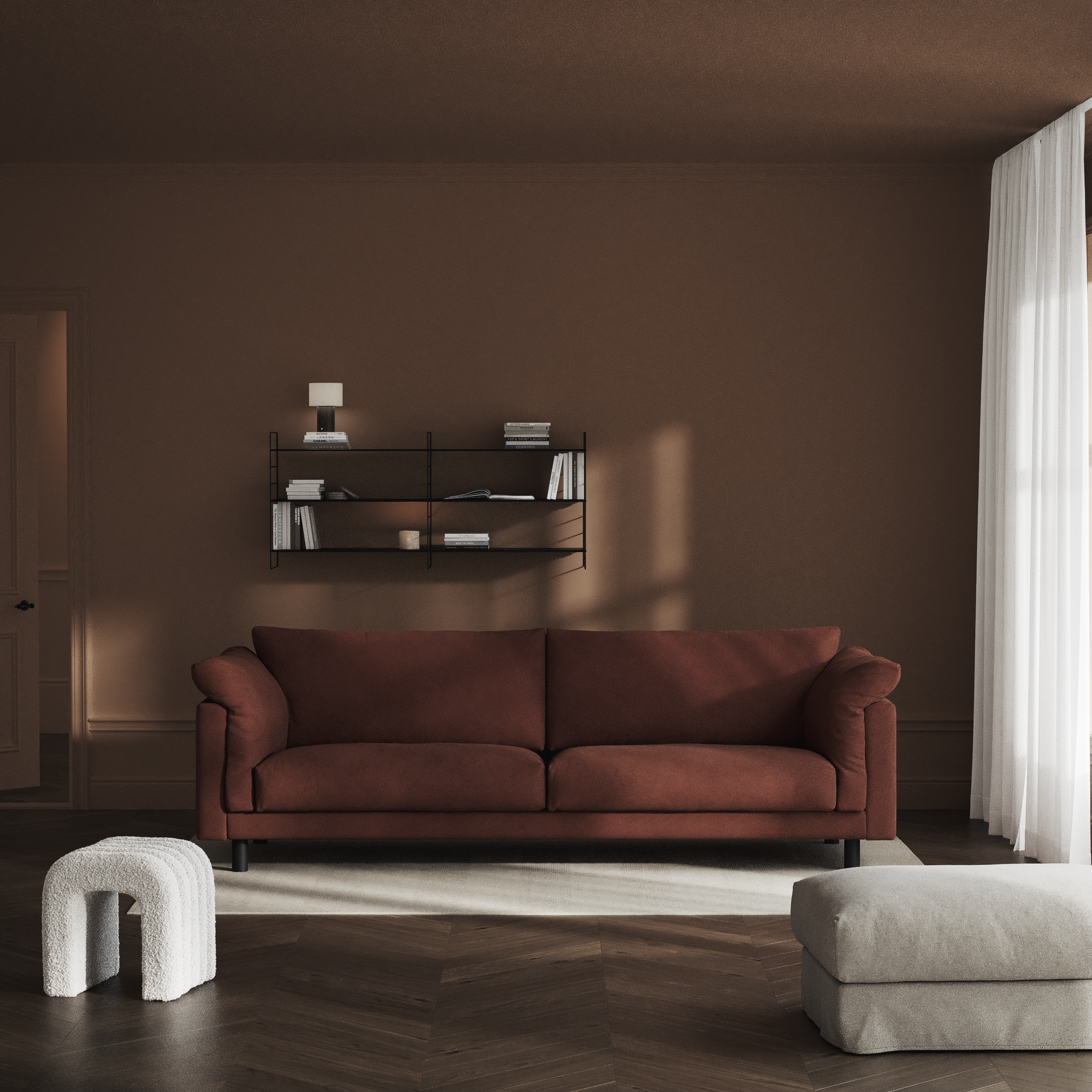 Cherrie - 4-sits soffa, fast klädsel - inspiration