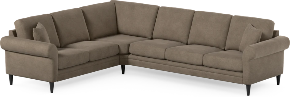 Eden - Hörnsoffa, 2+3-sits - Brun