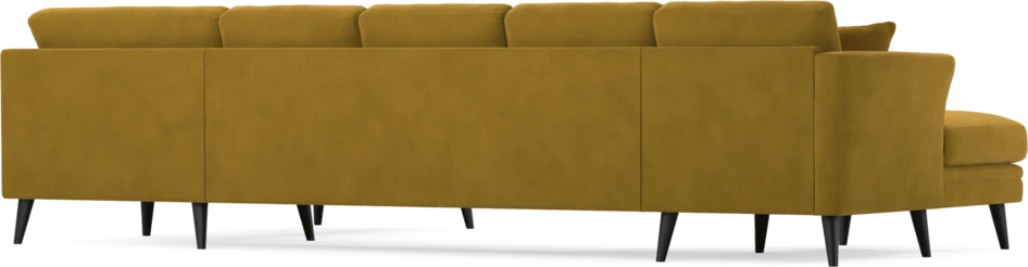 Eden - 3-sits soffa med schäslong vänster och divan höger - Gul