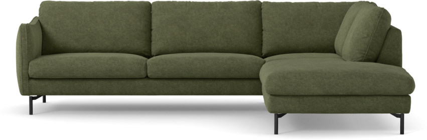 Madison Lux - 3-sits soffa med divan höger - Grön
