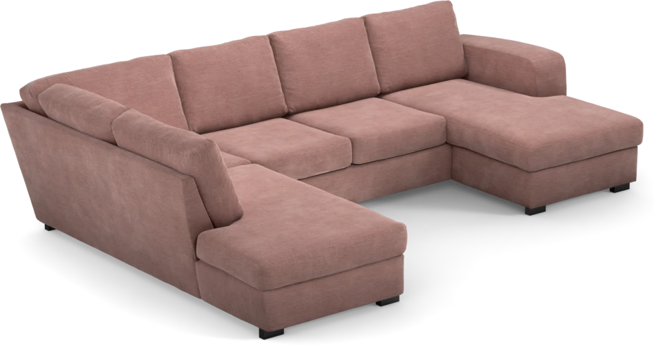 Friday - 3-sits soffa med divan vänster och schäslong höger - Rosa