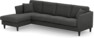 Eden - 3-sits soffa med schäslong - Svart
