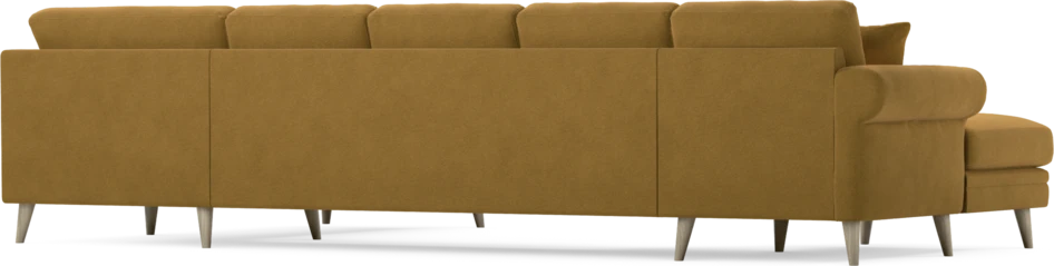 Eden - 3-sits soffa med schäslong vänster och divan höger - Gul