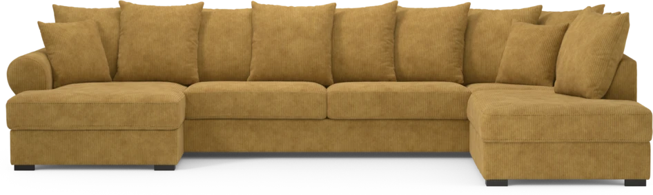 Town - 3-sits soffa med divan höger och schäslong vänster - Gul