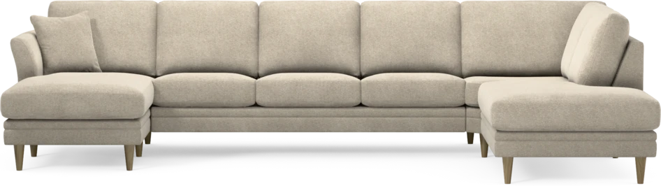 Eden - 3-sits soffa med schäslong vänster och divan höger - Beige