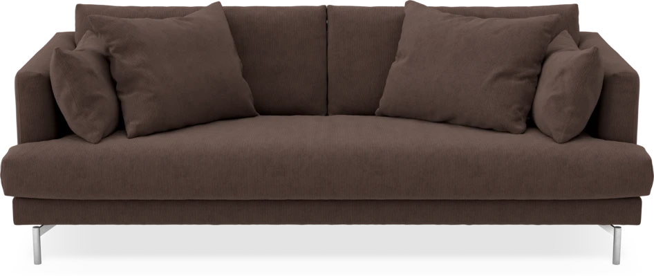 Harper - 3-sits soffa, hel dyna - Brun