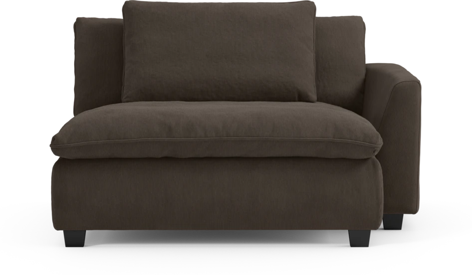 Bellora - Schäslong XL med armstöd höger - Brun