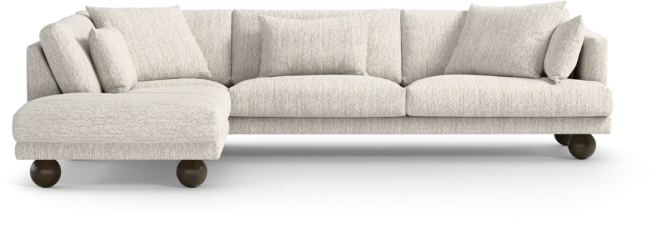Harper - 3-sits soffa med divan vänster - Grå