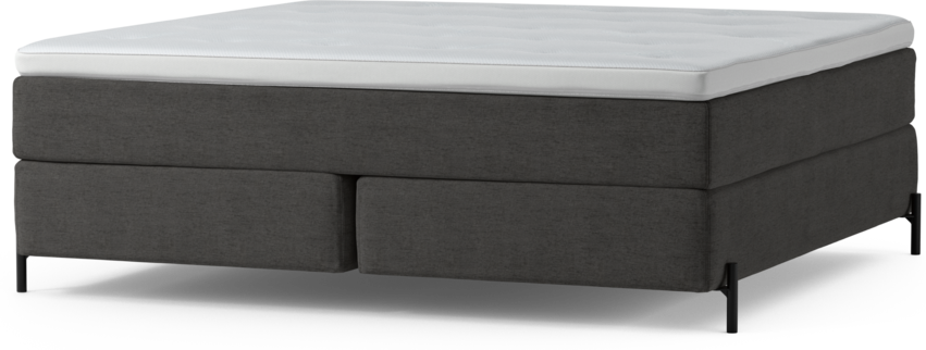 Delux Dream - Kontinentalsäng, dubbelsäng med bäddmadrass och sängben - Grå