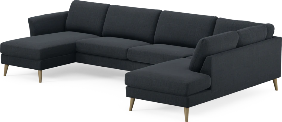 Bridge - 3-sits soffa med schäslong vänster och divan höger - Blå