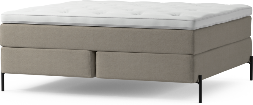 Delux Dream - Kontinentalsäng, dubbelsäng med bäddmadrass och sängben - Beige