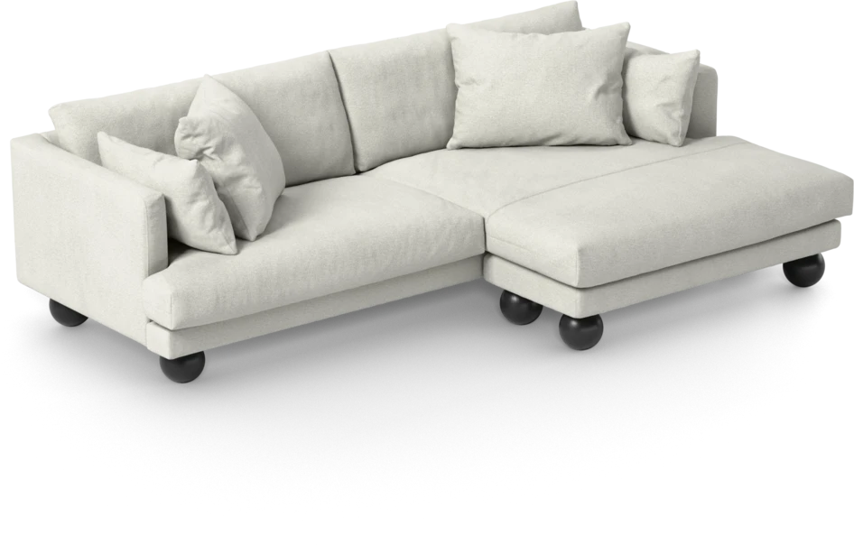 Harper - 4-sits med schäslong XL höger - Vit