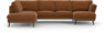 Madison Lux - 2-sits soffa med divan vänster och schäslong höger - Orange
