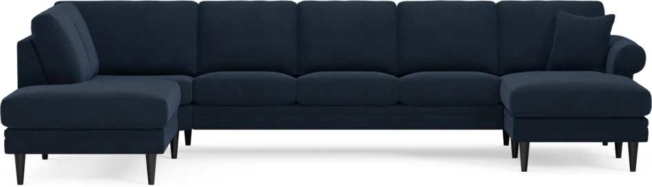 Eden - 3-sits soffa med divan vänster och schäslong höger - Blå