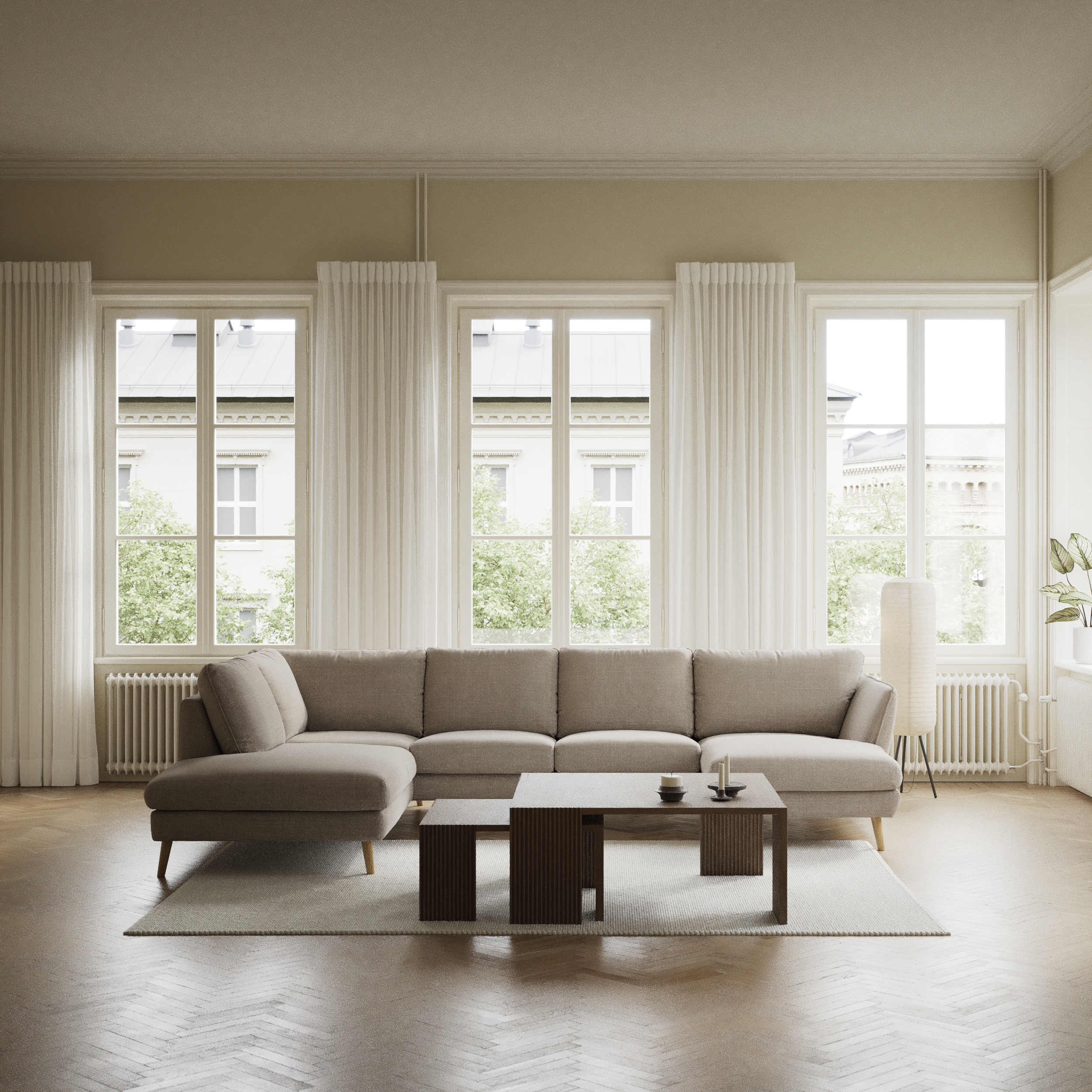 Madison, 2-sits soffa med divan vänster och schäslong höger