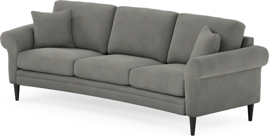 Eden - 3-sits soffa svängd - Grå