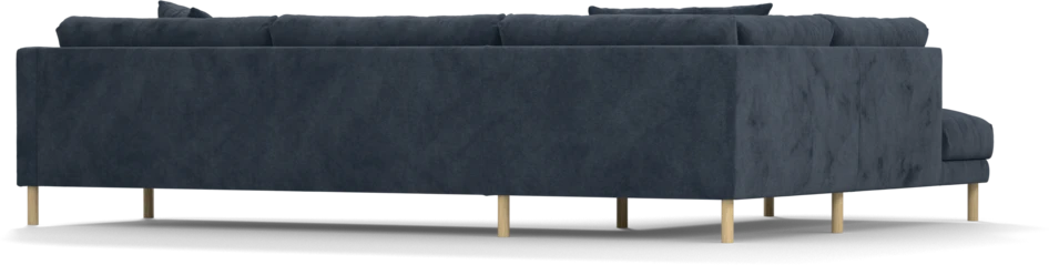 Harper - 3-sits soffa med divan vänster - Blå