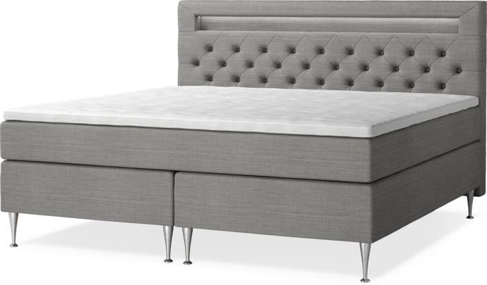 New York, Kontinentalsäng, dubbelsäng med bäddmadrass och sänggavel LED