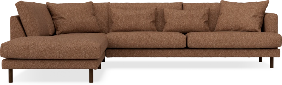 Harper - 3-sits soffa med divan vänster - Orange