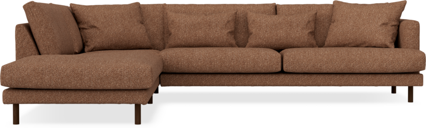 Harper - 3-sits soffa med divan vänster - Orange