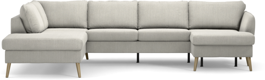 County - 3-sits soffa med divan vänster och schäslong höger - Grå