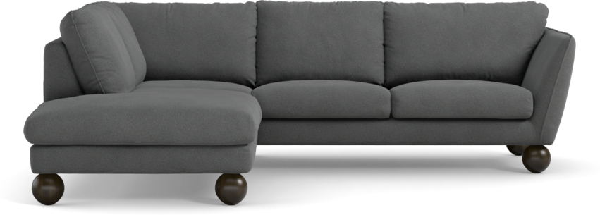 Madison Lux - 2-sits soffa med divan vänster - Grå