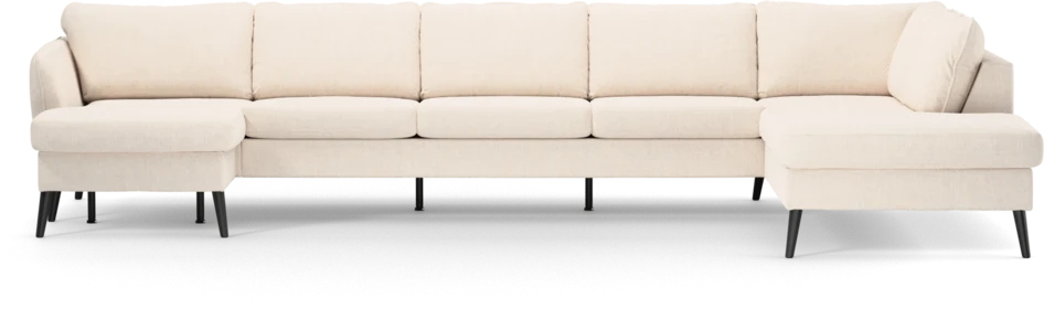 County - 4-sits soffa med schäslong vänster och divan höger - Vit