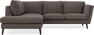 Madison - 2-sits soffa med divan vänster - Grå